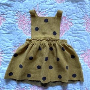 Zara baby polka dot pinafore dress
